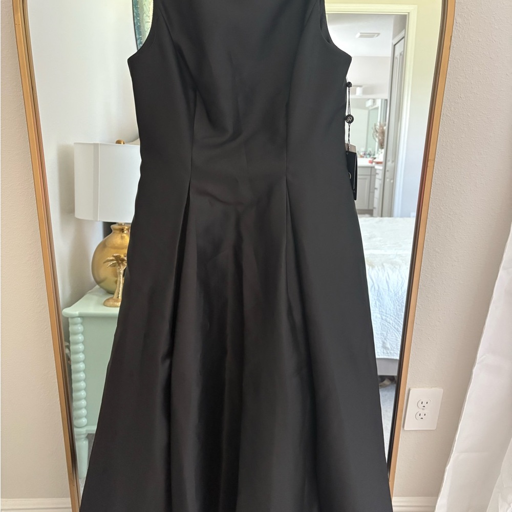 Classic Black Sleeveless A-Line Dress
